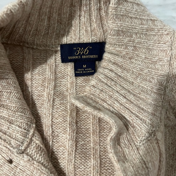 Brooks Brothers 346 Wool 1/4 Button Sweater - Men’s Medium - Picture 3 of 3
